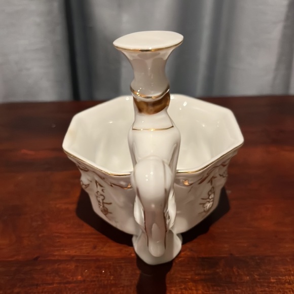 Unusual Mepoco vintage cup & saucer set - figural handle Victorian Lady & Butler - Picture 9 of 16